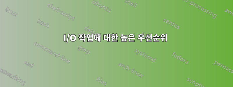 I/O 작업에 대한 높은 우선순위