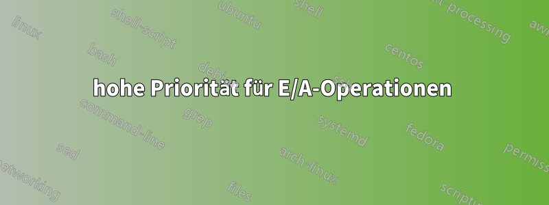 hohe Priorität für E/A-Operationen