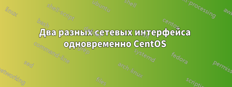 Два разных сетевых интерфейса одновременно CentOS