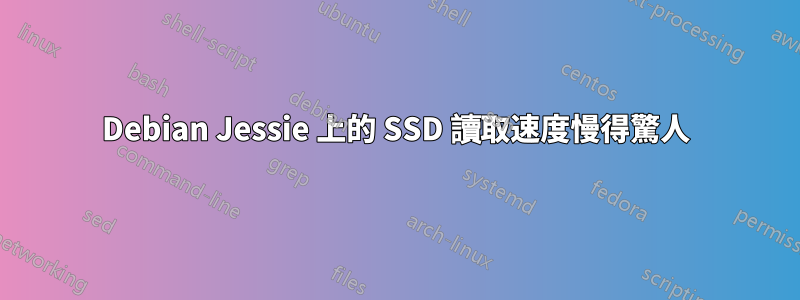 Debian Jessie 上的 SSD 讀取速度慢得驚人