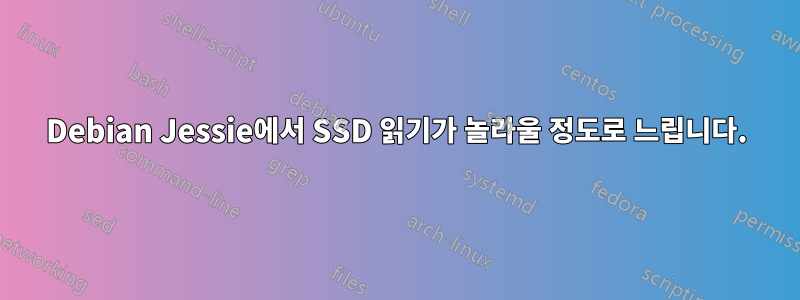 Debian Jessie에서 SSD 읽기가 놀라울 정도로 느립니다.