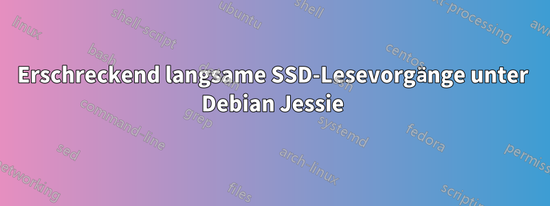 Erschreckend langsame SSD-Lesevorgänge unter Debian Jessie