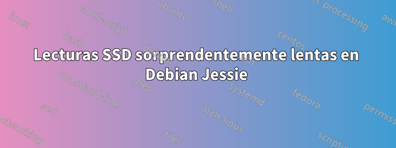 Lecturas SSD sorprendentemente lentas en Debian Jessie