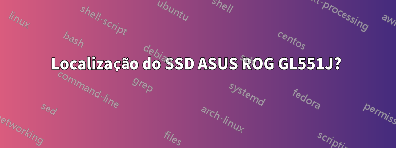 Localização do SSD ASUS ROG GL551J?