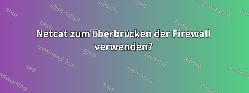 Netcat zum Überbrücken der Firewall verwenden?