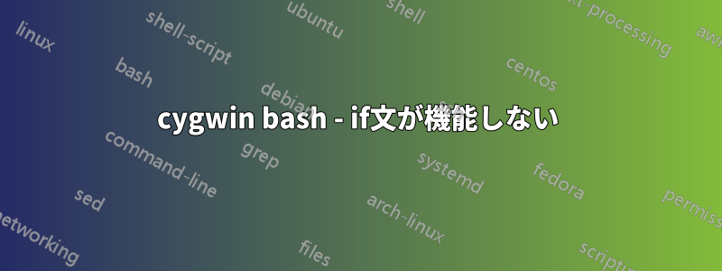 cygwin bash - if文が機能しない