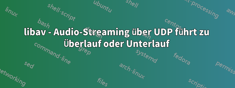 libav - Audio-Streaming über UDP führt zu Überlauf oder Unterlauf