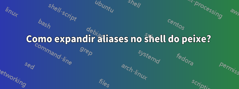 Como expandir aliases no shell do peixe?