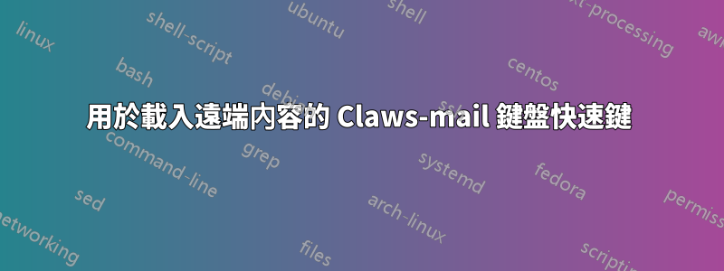 用於載入遠端內容的 Claws-mail 鍵盤快速鍵