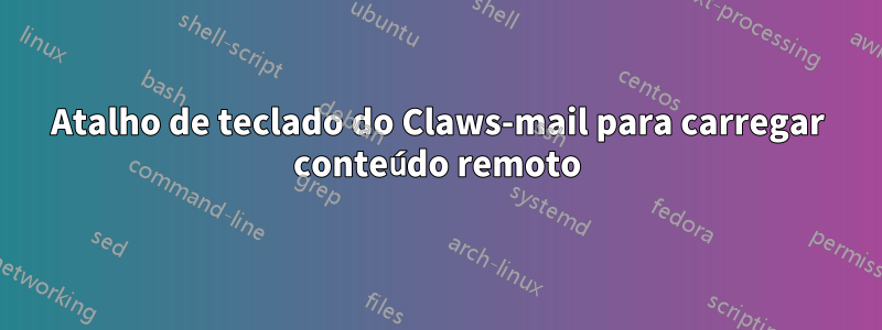 Atalho de teclado do Claws-mail para carregar conteúdo remoto