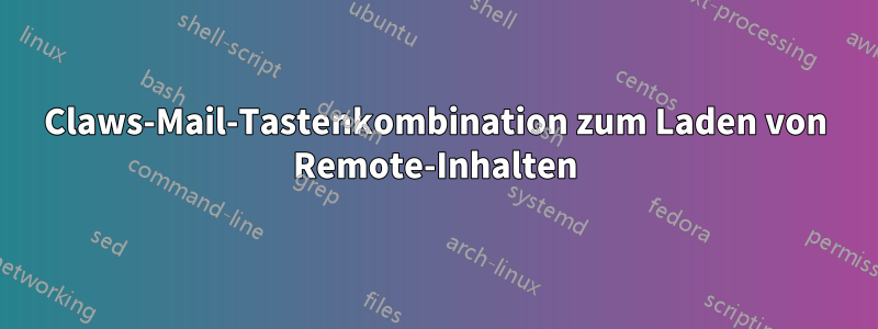 Claws-Mail-Tastenkombination zum Laden von Remote-Inhalten