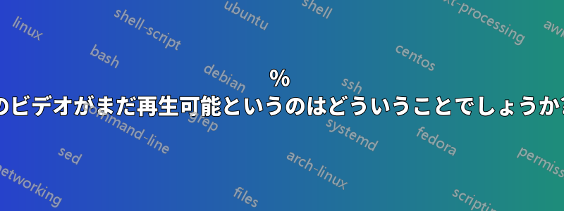 85% のビデオがまだ再生可能というのはどういうことでしょうか?