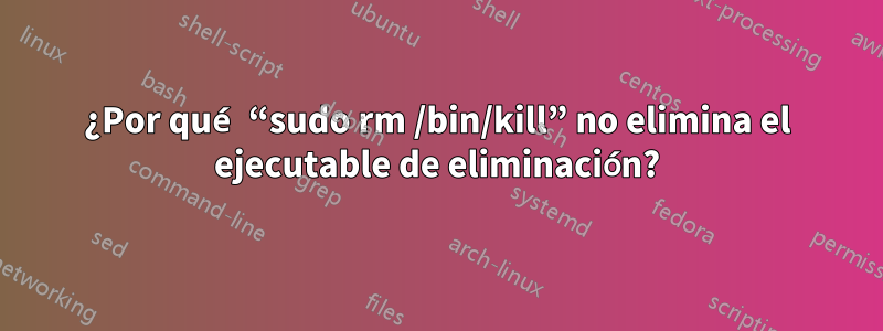 ¿Por qué “sudo rm /bin/kill” no elimina el ejecutable de eliminación?