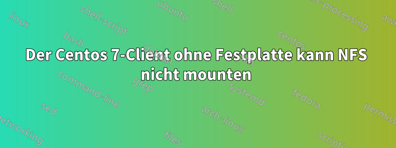 Der Centos 7-Client ohne Festplatte kann NFS nicht mounten