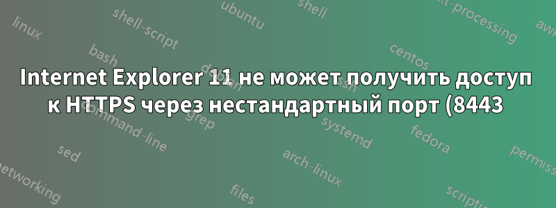 Internet Explorer 11 не может получить доступ к HTTPS через нестандартный порт (8443)?