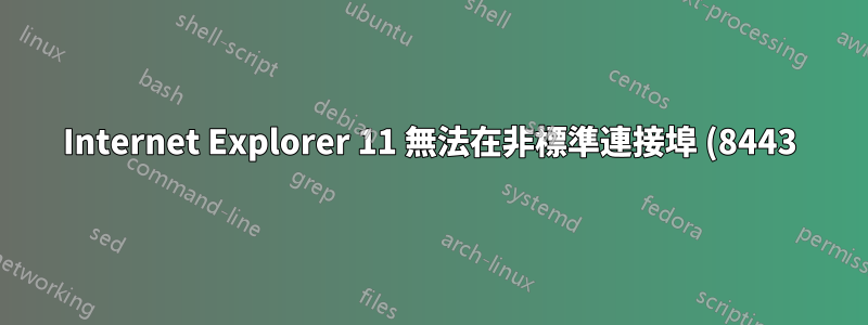 Internet Explorer 11 無法在非標準連接埠 (8443) 上存取 HTTPS?