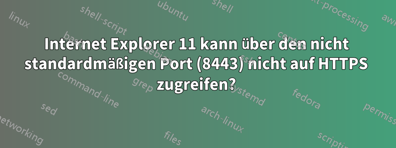 Internet Explorer 11 kann über den nicht standardmäßigen Port (8443) nicht auf HTTPS zugreifen?