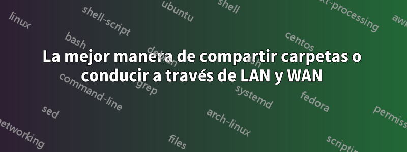 La mejor manera de compartir carpetas o conducir a través de LAN y WAN