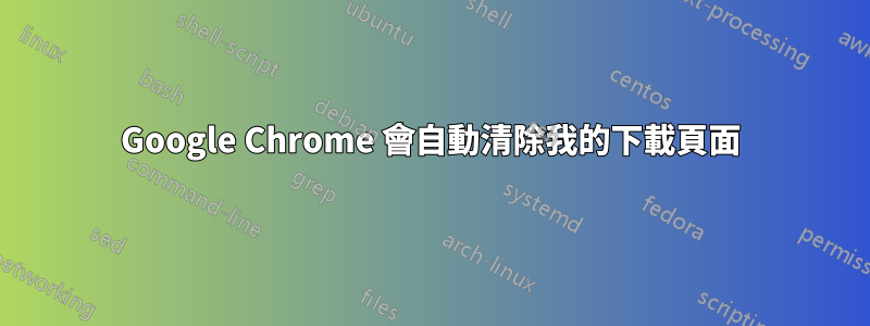 Google Chrome 會自動清除我的下載頁面