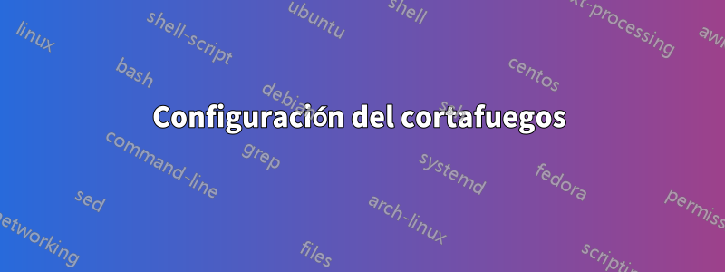 Configuración del cortafuegos