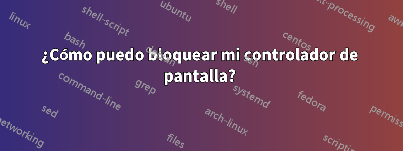 ¿Cómo puedo bloquear mi controlador de pantalla?