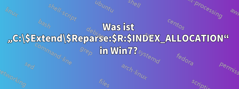 Was ist „C:\$Extend\$Reparse:$R:$INDEX_ALLOCATION“ in Win7?