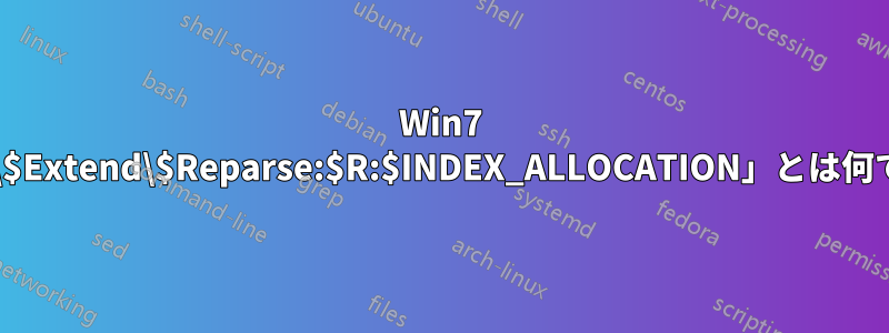 Win7 の「C:\$Extend\$Reparse:$R:$INDEX_ALLOCATION」とは何ですか?