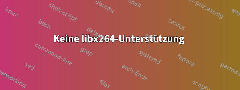 Keine libx264-Unterstützung