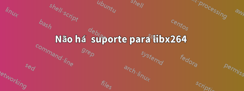 Não há suporte para libx264