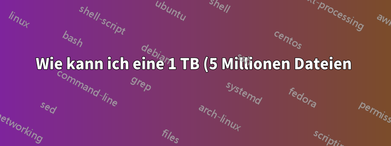Wie kann ich eine 1 TB (5 Millionen Dateien) große 7-Zip (7z)-Datei, die auf einem NAS gespeichert ist, schnell dekomprimieren?