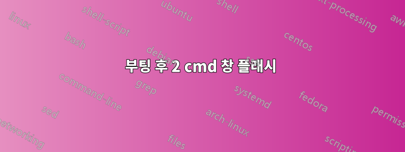 부팅 후 2 cmd 창 플래시