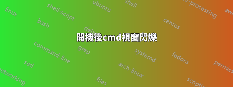 2 開機後cmd視窗閃爍