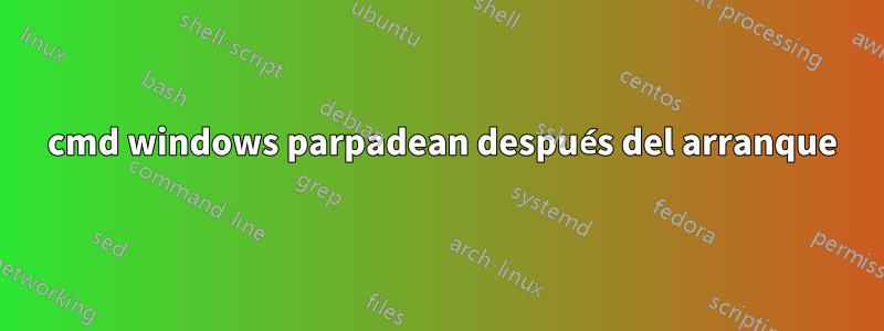 2 cmd windows parpadean después del arranque