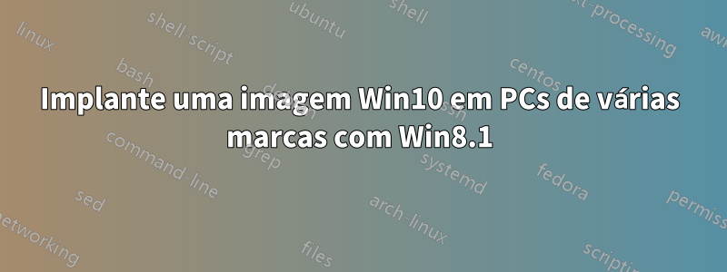 Implante uma imagem Win10 em PCs de várias marcas com Win8.1