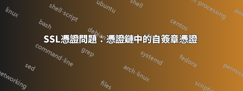 SSL憑證問題：憑證鏈中的自簽章憑證