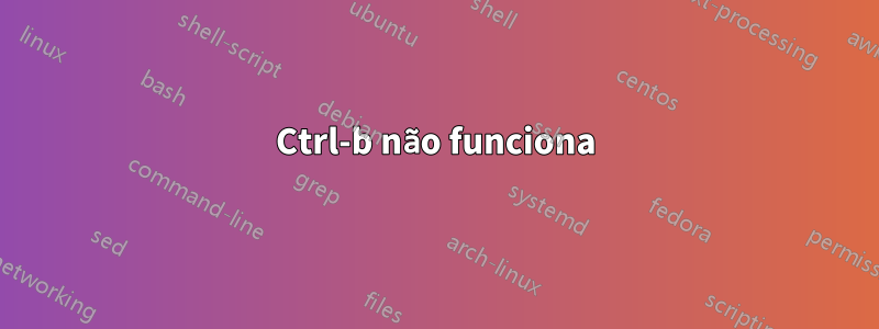 Ctrl-b não funciona