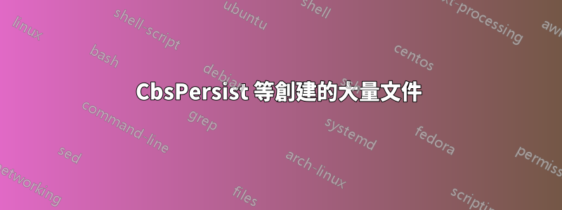 CbsPersist 等創建的大量文件