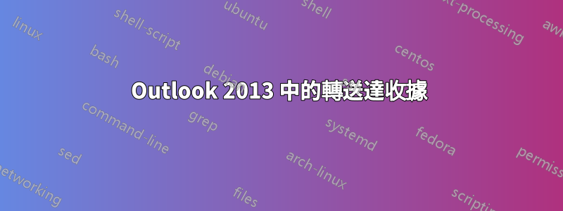 Outlook 2013 中的轉送達收據