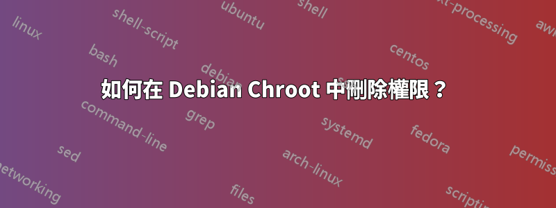 如何在 Debian Chroot 中刪除權限？