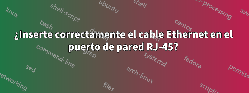 ¿Inserte correctamente el cable Ethernet en el puerto de pared RJ-45?