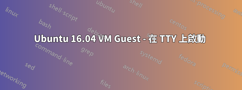 Ubuntu 16.04 VM Guest - 在 TTY 上啟動