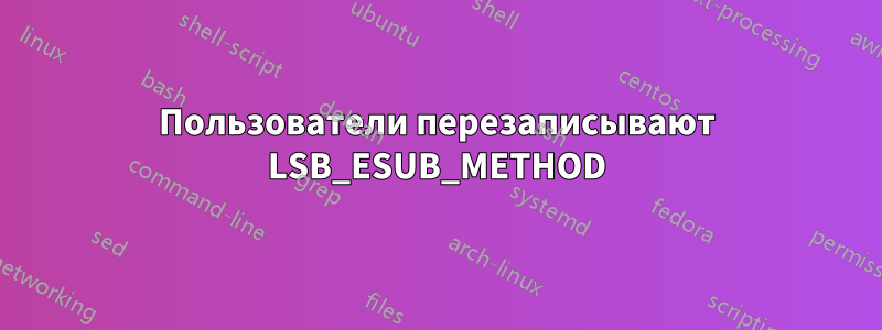 Пользователи перезаписывают LSB_ESUB_METHOD