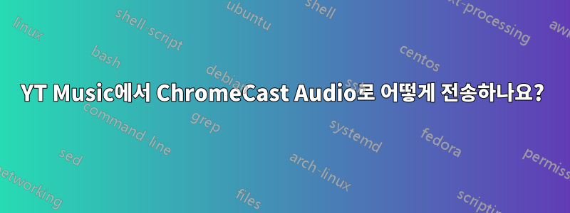 YT Music에서 ChromeCast Audio로 어떻게 전송하나요?