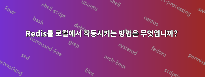 Redis를 로컬에서 작동시키는 방법은 무엇입니까?