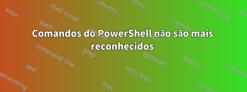 Comandos do PowerShell não são mais reconhecidos