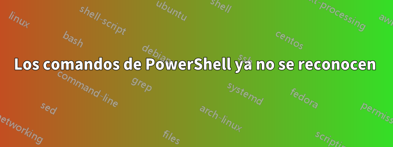 Los comandos de PowerShell ya no se reconocen