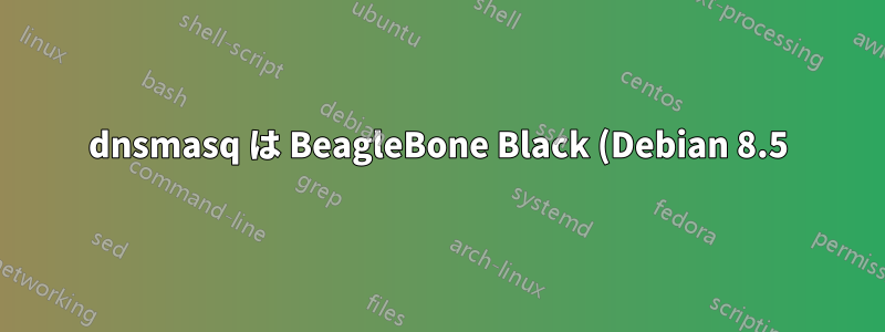 dnsmasq は BeagleBone Black (Debian 8.5) 上のネットワーク システムの再起動を必要とします。