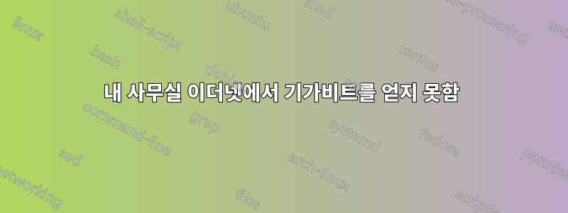 내 사무실 이더넷에서 기가비트를 얻지 못함