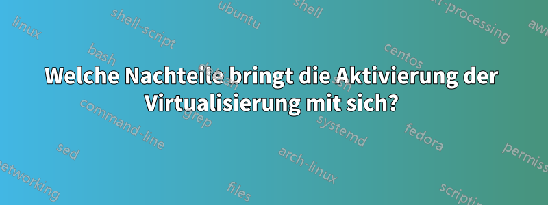 Welche Nachteile bringt die Aktivierung der Virtualisierung mit sich?