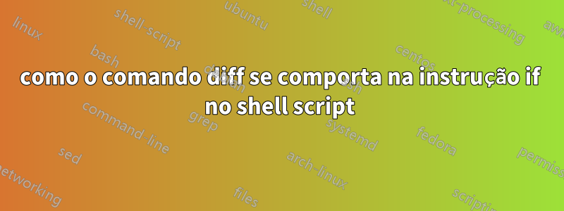 como o comando diff se comporta na instrução if no shell script